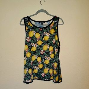 Cable & Gauge Flowers to Lemons Sleeveless Tank XL